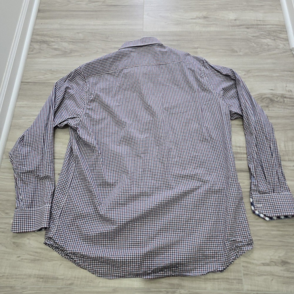 Tailorbyrd Shirt Mens Button Shirt Blue Red Check 2XL - Picture 10 of 11